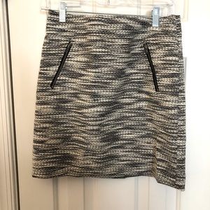 LOFT black and white tweed skirt - 2